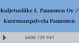 Kuljetusliike E. Paunonen Oy / Kuormauspalvelu Paunonen logo